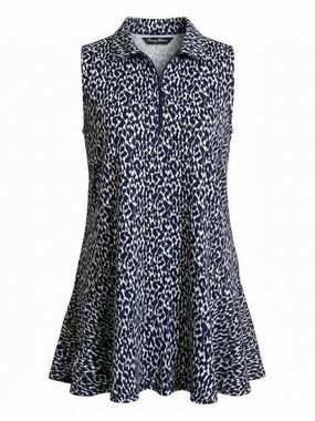 Tommy Bahama Navy & White Zip Island Zone Athletic Dress